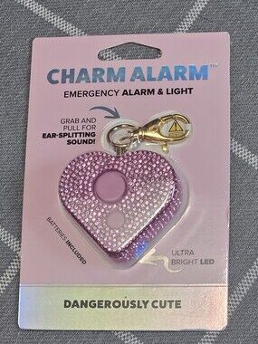 Charm Alarm Heart LED Personal Safety Alarm - Pink